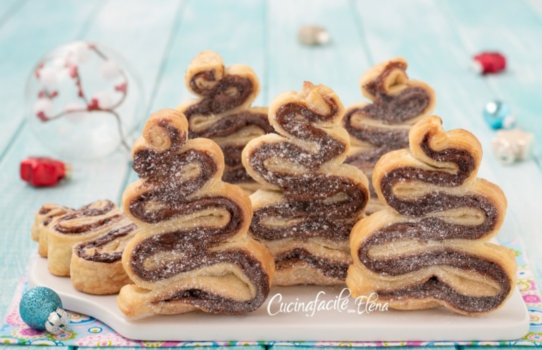 Alberi di sfoglia alla Nutella